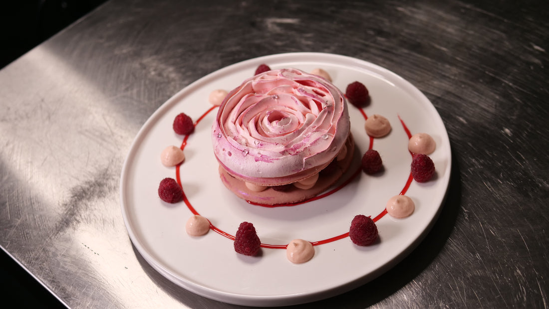 Rose Macaron Cake